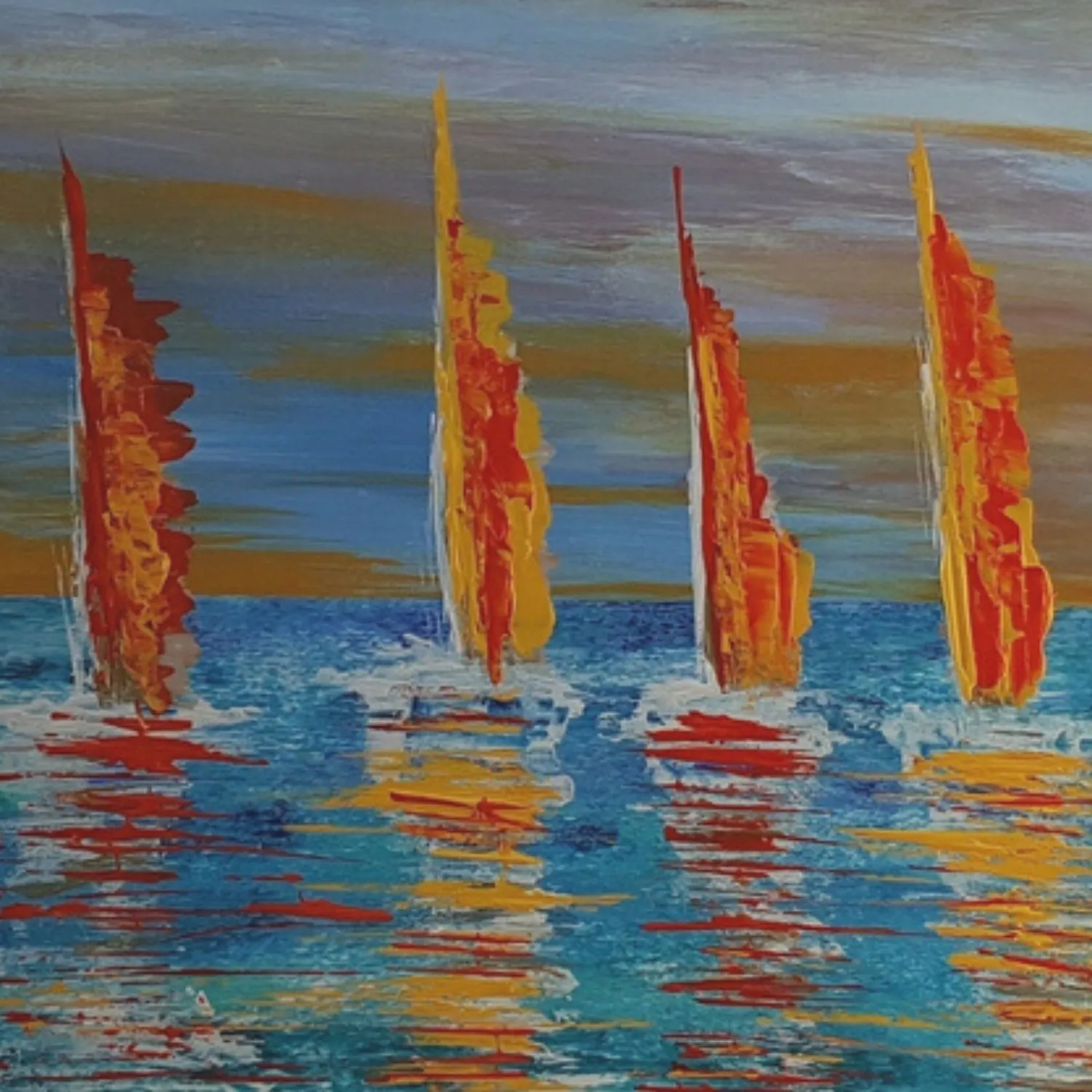 Close-up of The Four Sailers