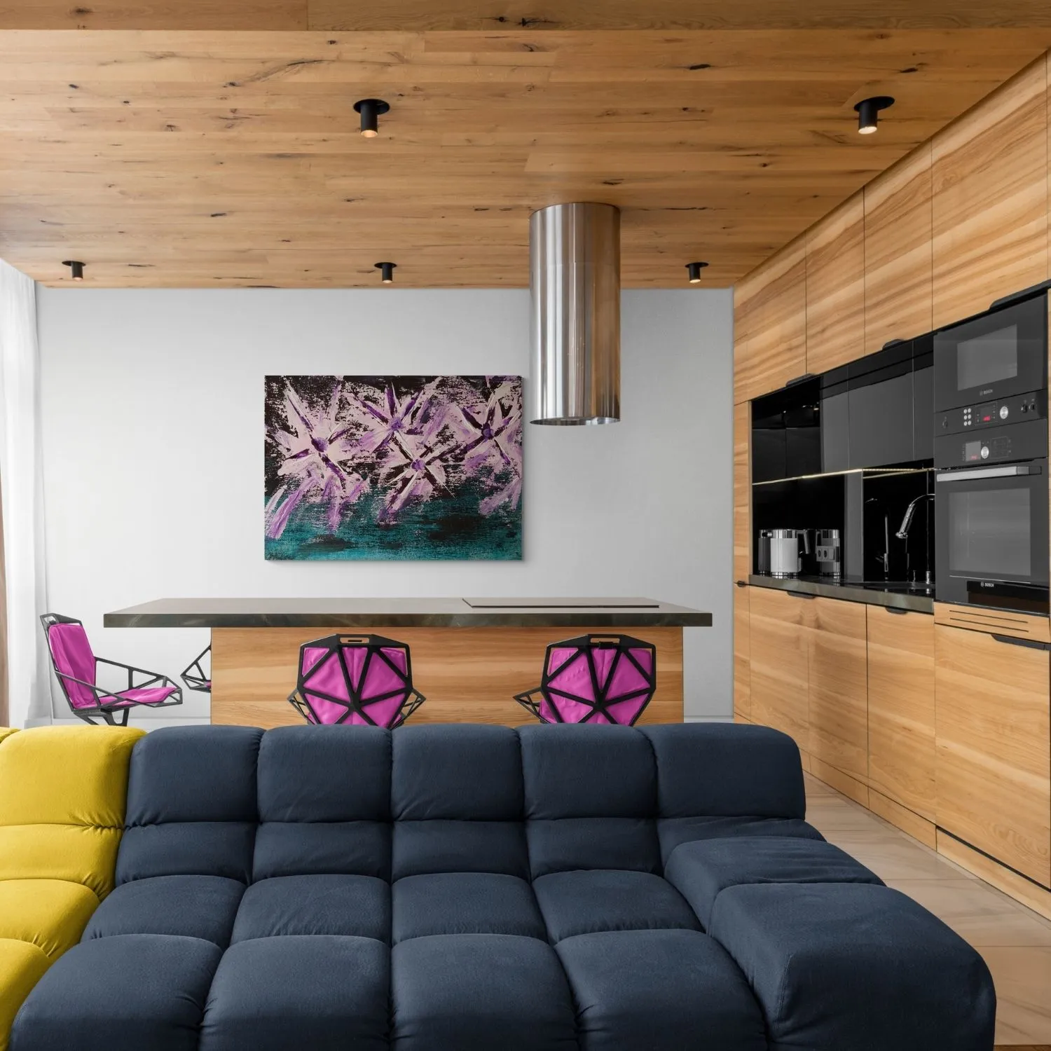 Fantasy at Night hanging in a furnished room
