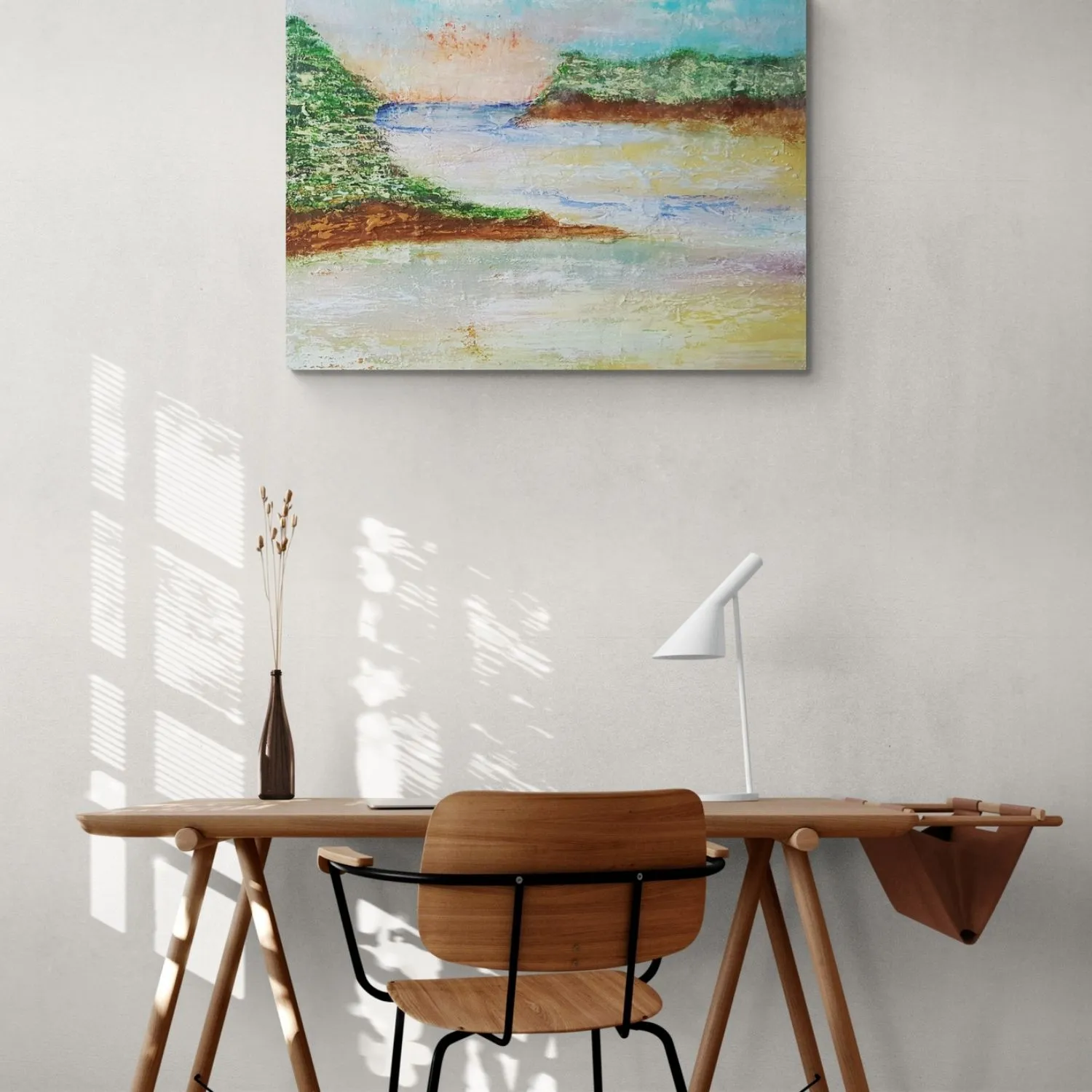 Island View hanging in a furnished room